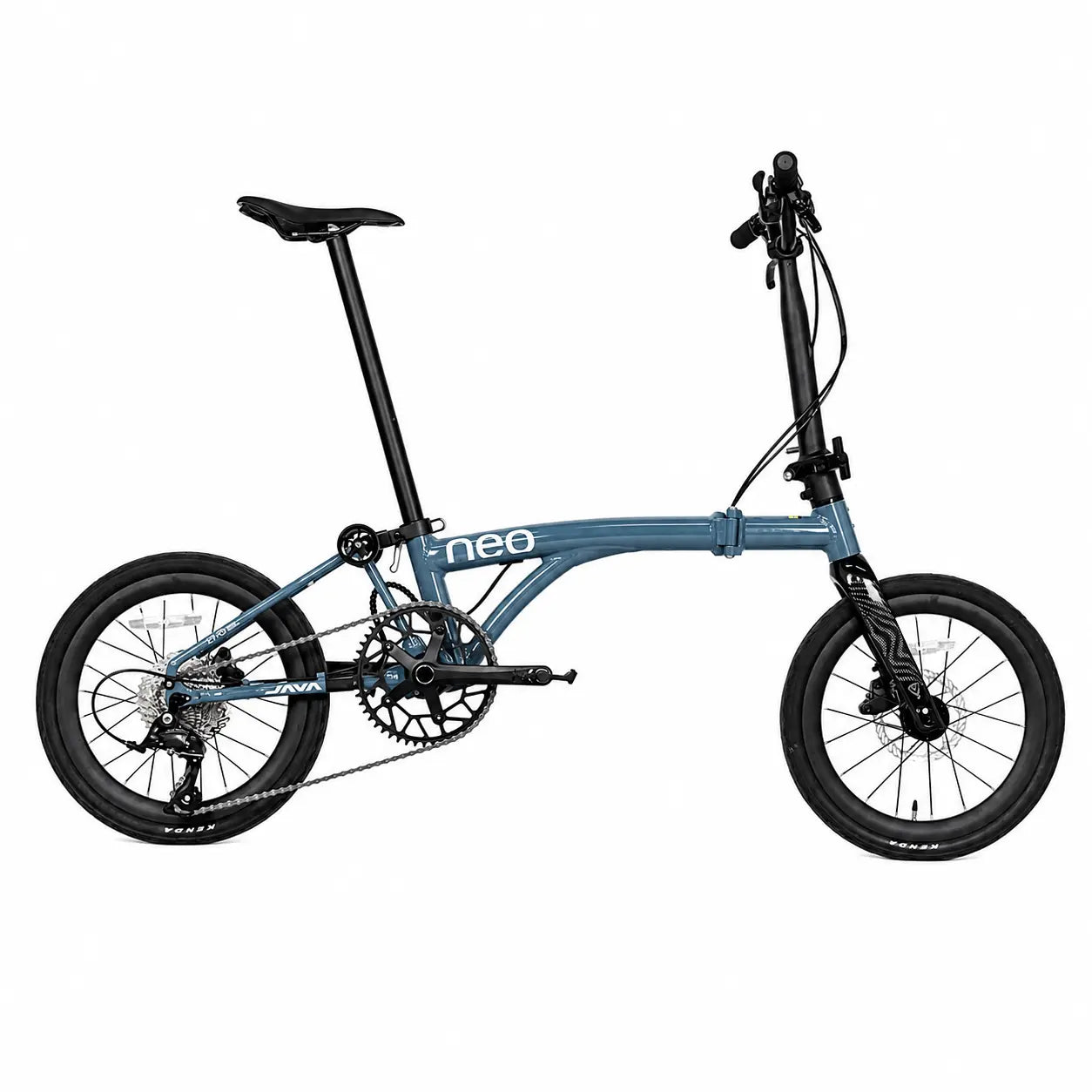 Java Neo 3 16” (349) Trifold Folding Bike – Alloy & Carbon Fork Edition | 9-Speed Hydraulic Disc