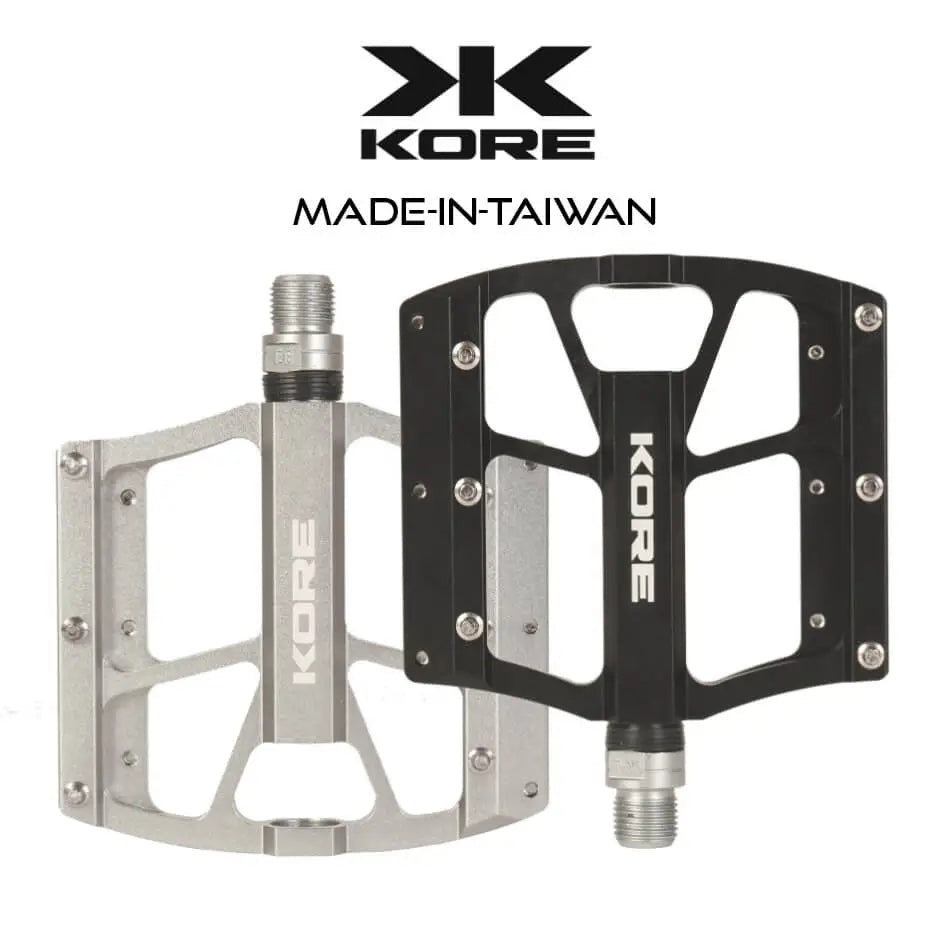 KORE K105 bike pedals – top view of lightweight alloy platform