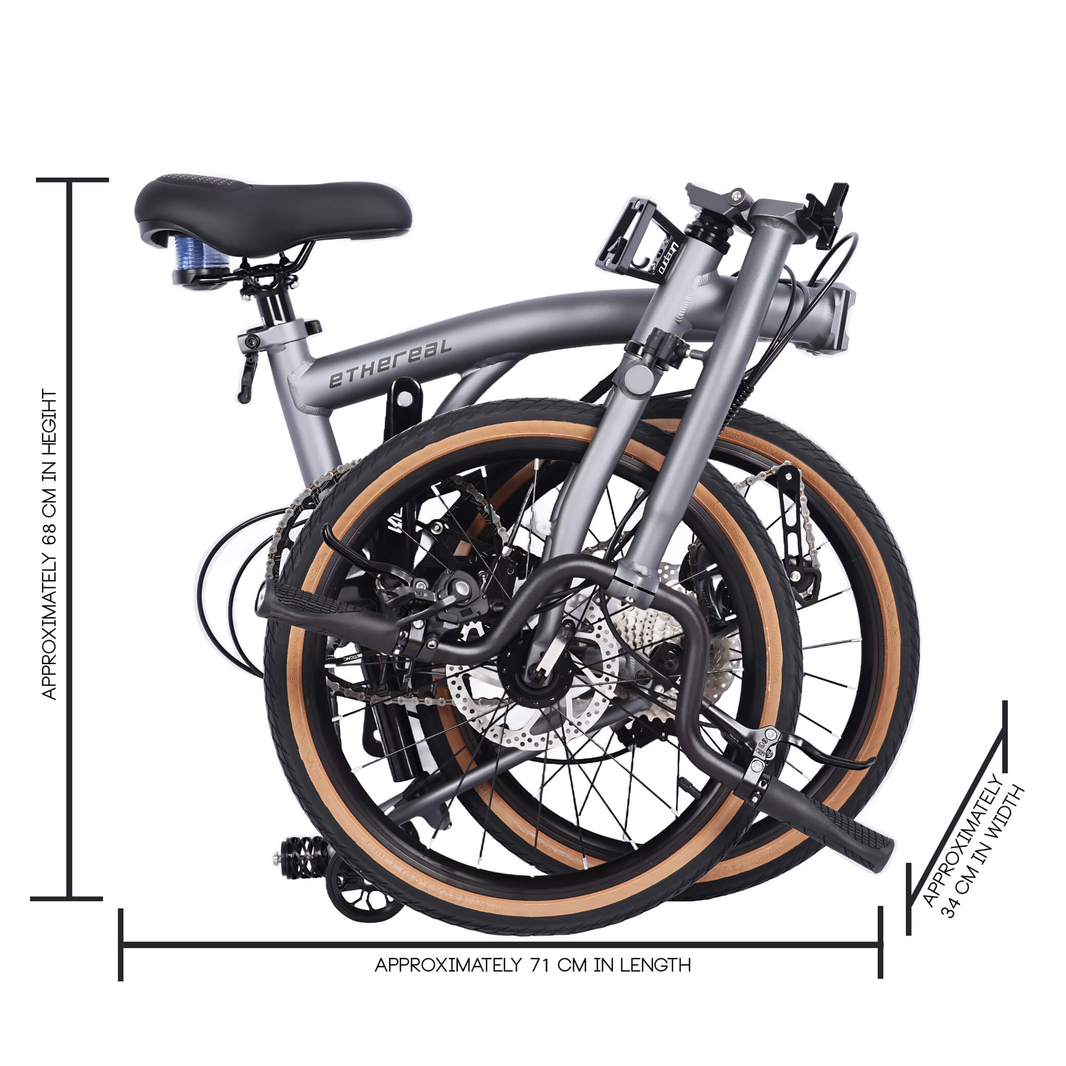 Ethereal Trifold A20 | Premium 20-Inch Performance Trifold Folding Bike with Hydraulic Disc Brakes