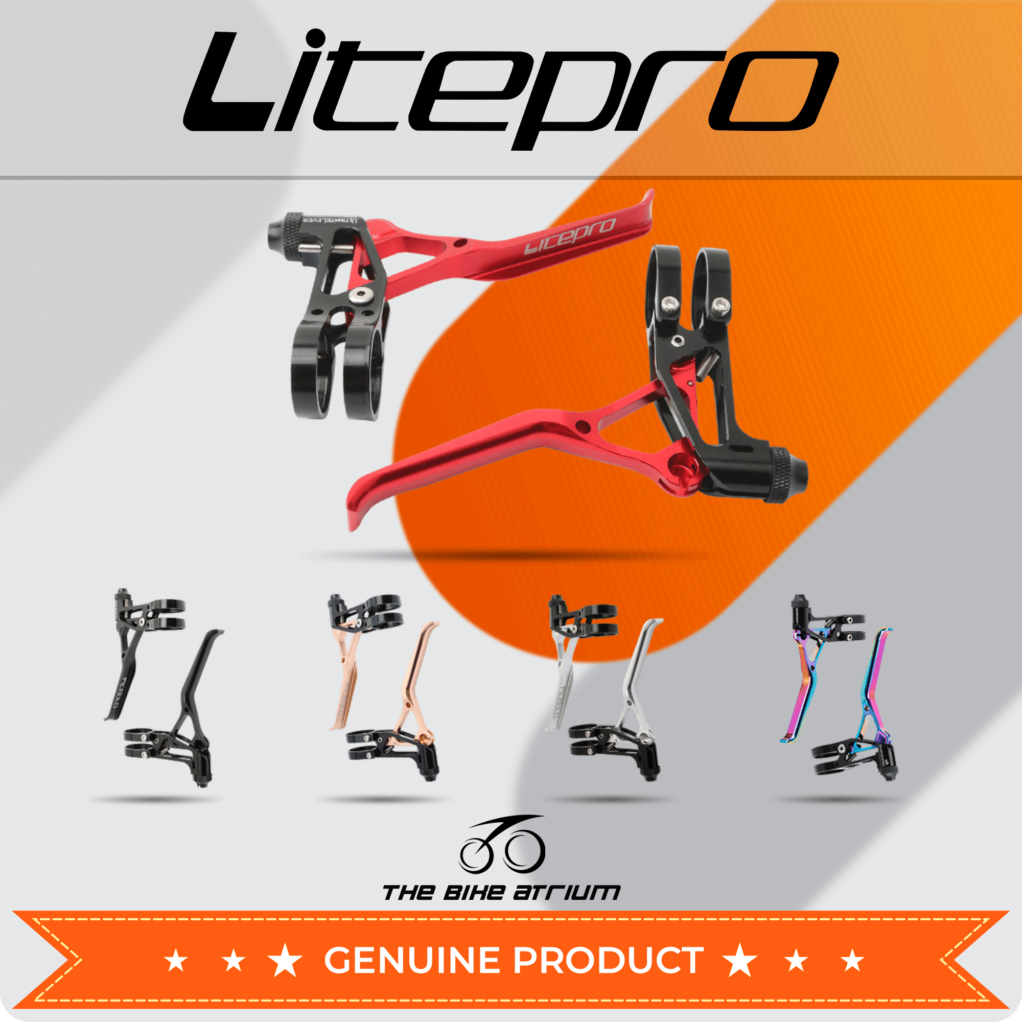 Litepro Ultimate Brake Lever CNC Alloy for Foldable Bicycles - Lightweight Aluminum Alloy CNC Brake Lever for Mounting on Handlebars