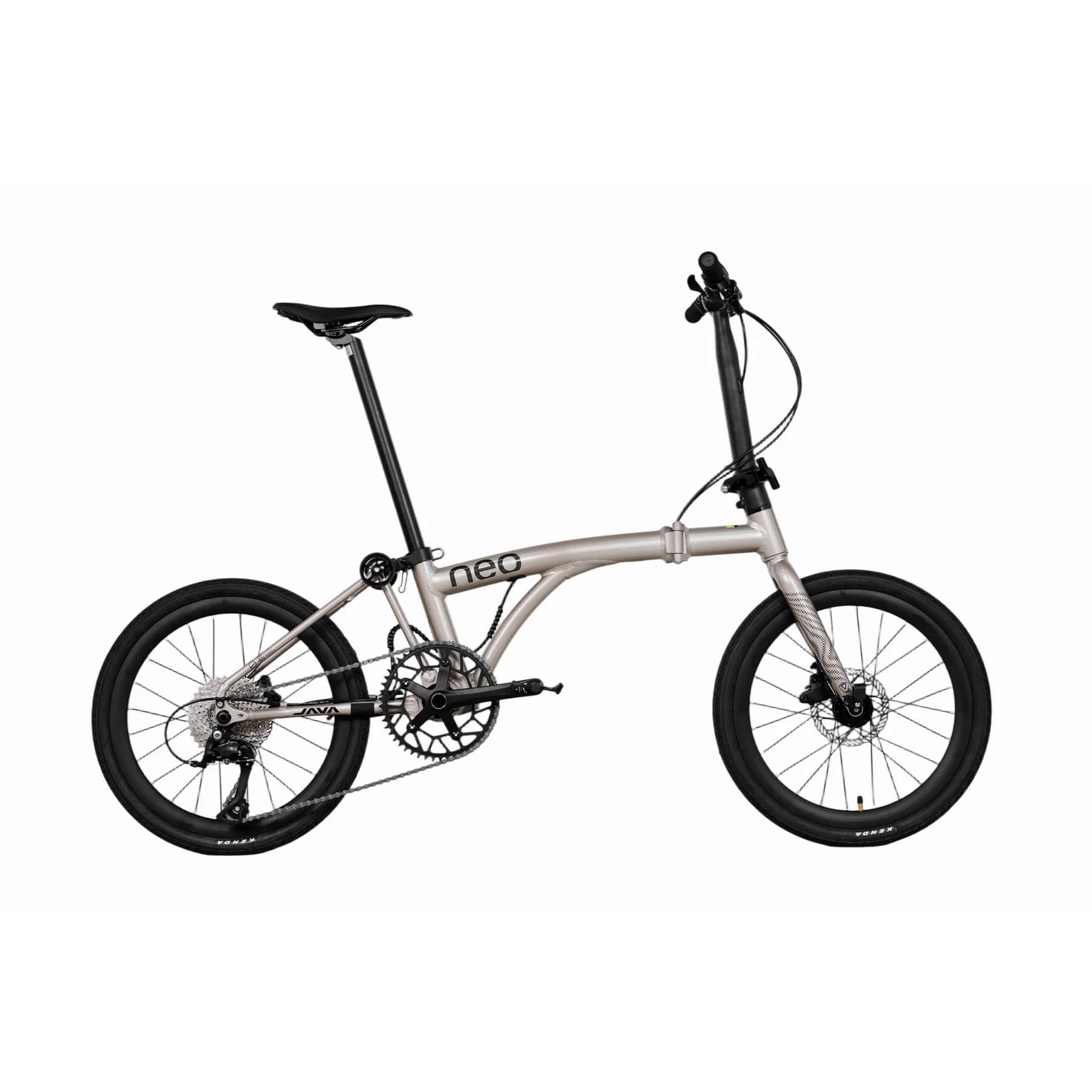 Java Neo 20 inch carbon fork Shimano CUES Titanium Color